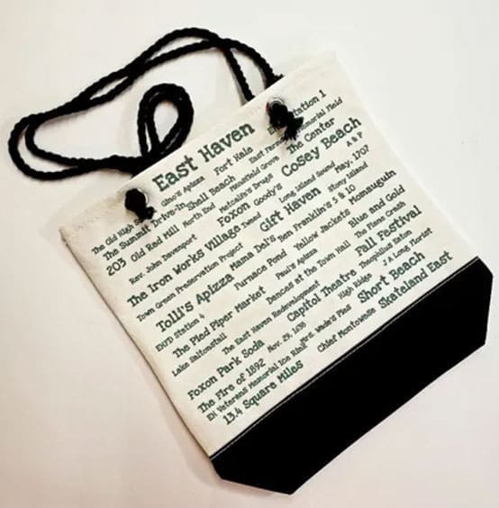 A bag with the words " daily stories ".