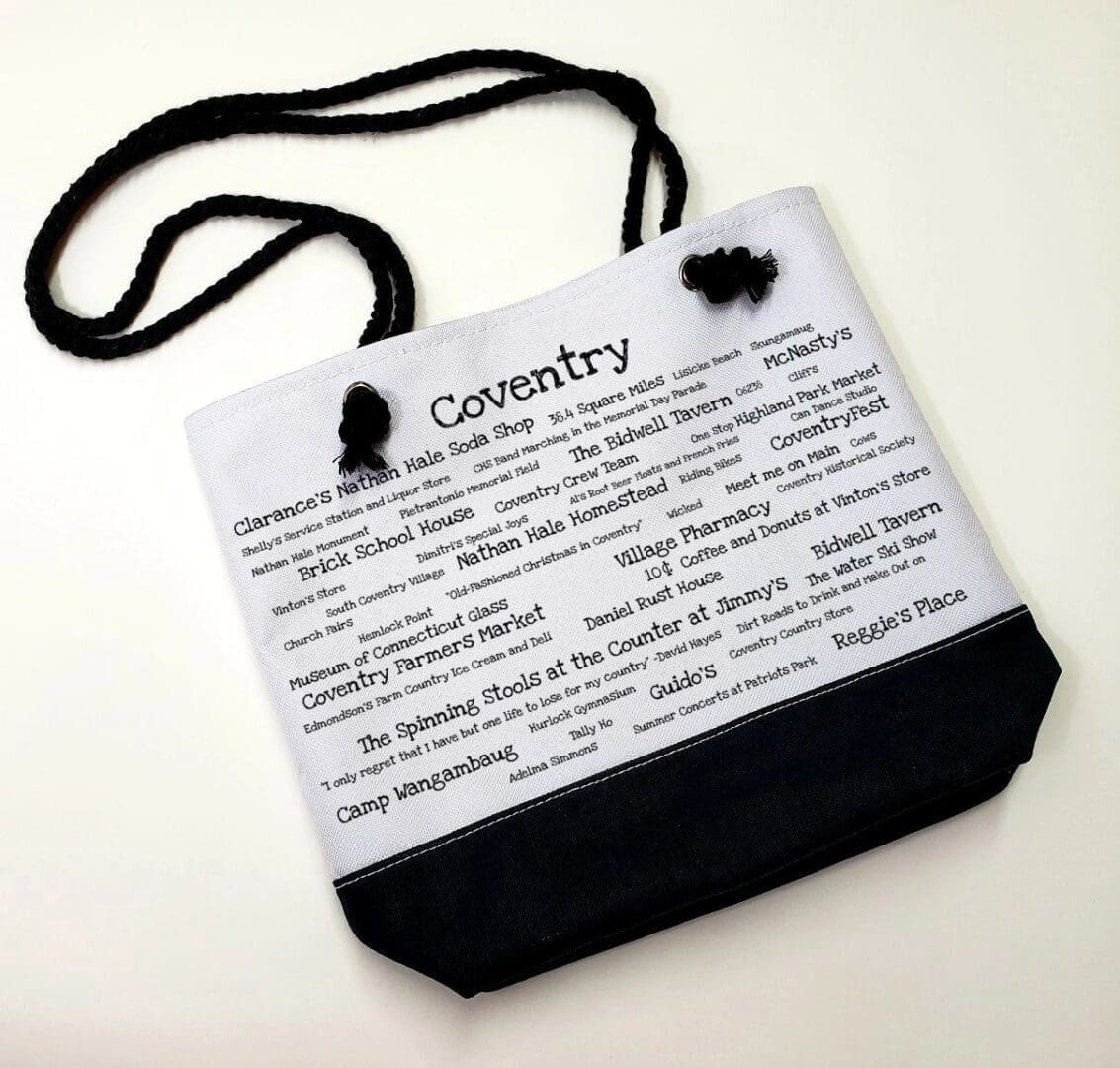 A bag with the word " country " written on it.