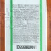 A green striped towel with trivia about Darien, Connecticut
