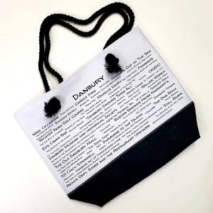 A bag with the word " disclaimer " written on it.