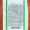 A green striped towel with trivia about the town of East Windsor, Connecticut