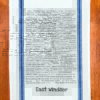A blue striped towel with trivia about the town of East Windsor, Connecticut