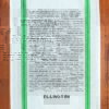 A green striped towel with trivia about the town of Ellington, Connecticut