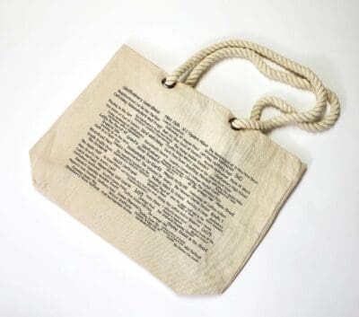 A bag with a picture of the word " words ".