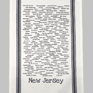 A towel with the words new jersey written on it.