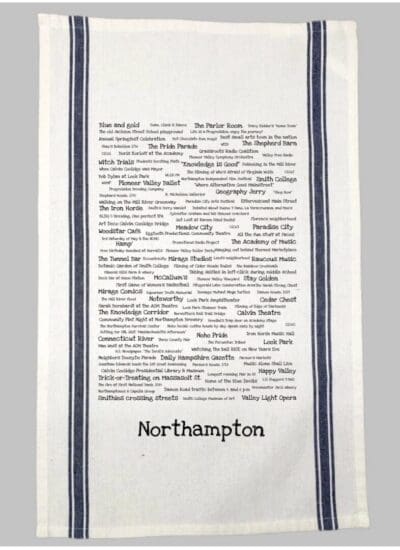 A towel with the name of northampton written on it.