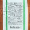 A green striped towel with trivia about Old saybrook, Connecticut