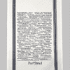 A towel with the word portland written on it.