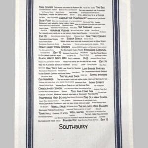 A towel with the words " soumuurty " written on it.