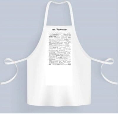 A white apron with the words " for beginners ".