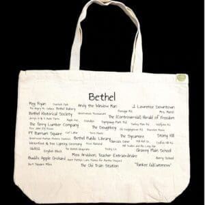 A bag with the name of bethel written on it.