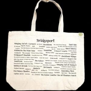 A bag with the words bridgwater written on it