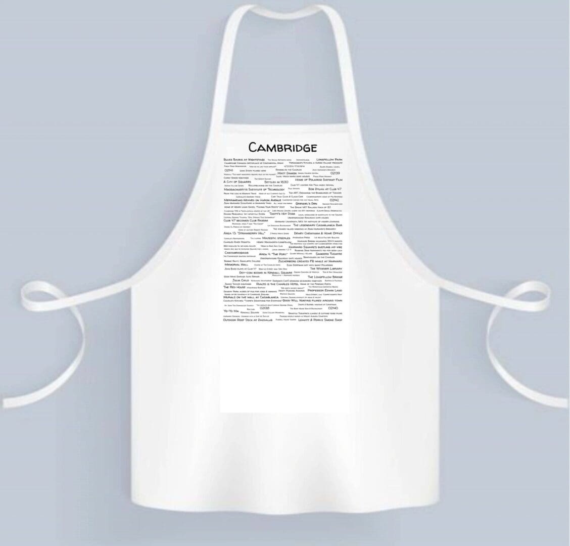 A white apron with the word " compromise " written on it.