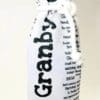 A bottle of wine with the name granby written on it.