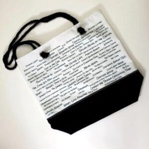 A bag that has been made from newspaper.