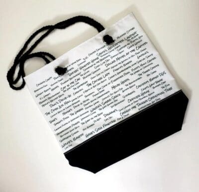 A bag that has been made from newspaper.