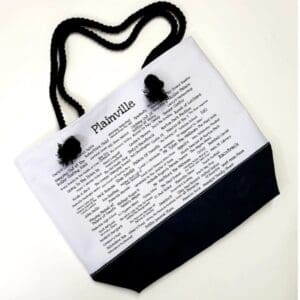 A bag with the words " tolstoy " written on it.