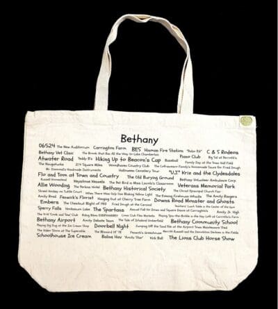 A bag with the names of many people in it.