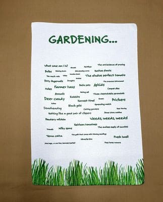 A sheet of paper with words and grass on it.