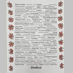 A page of the scottish language with names and flowers.