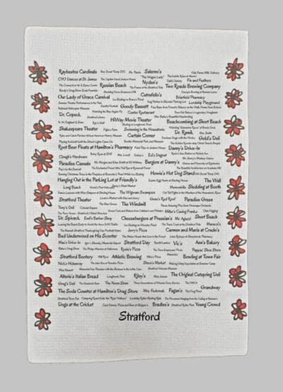 A page of the scottish language with names and flowers.