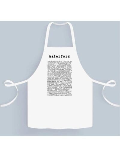 A white apron with the word hartford written on it.