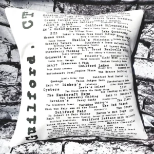 A pillow with words written on it