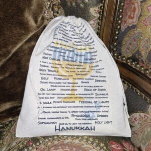 Hanukkah Traditions Cotton Gift Bag 10 x 12 Small