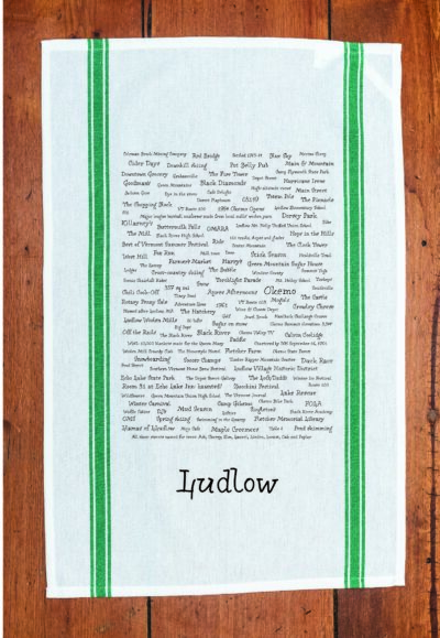 Ludlow, VT Townie Tea Towel - Image 3