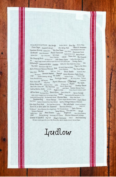 Ludlow, VT Townie Tea Towel - Image 2