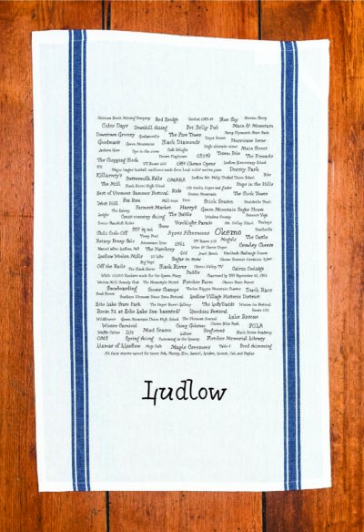 Ludlow, VT Townie Tea Towel