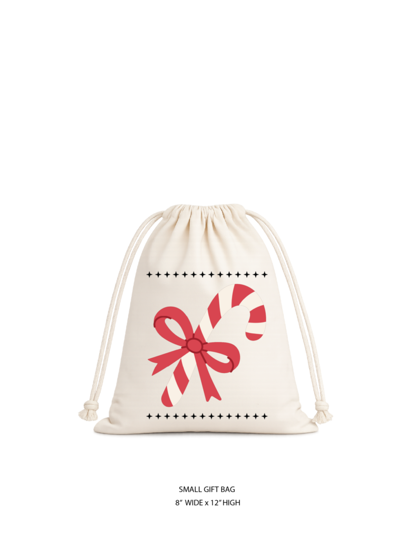 Christmas Cotton Gift Bag Set 1 - Image 2