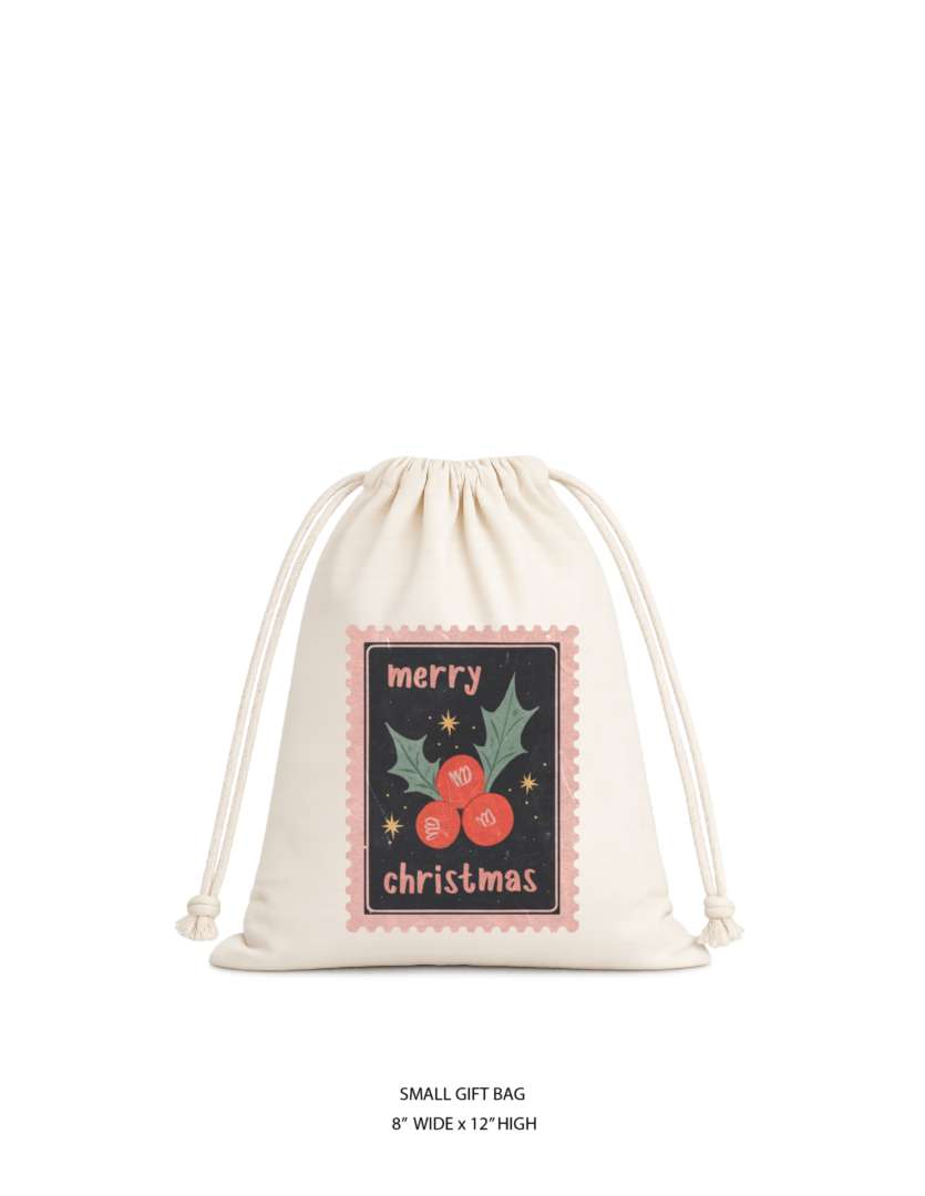 Christmas Cotton Gift Bag Set 2 - Image 4