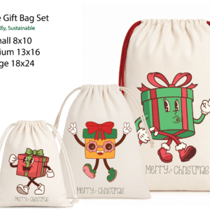 Christmas Cotton Gift Bag Set 3